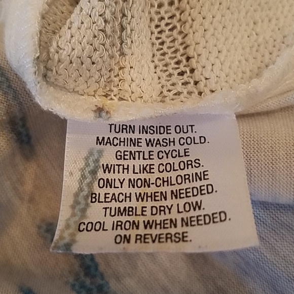 STYLE & CO BLUE YELLOW BUTTERFLY FLUTTER SLEEVE PULLOVER TOP - Picture 13 of 13